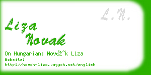 liza novak business card
